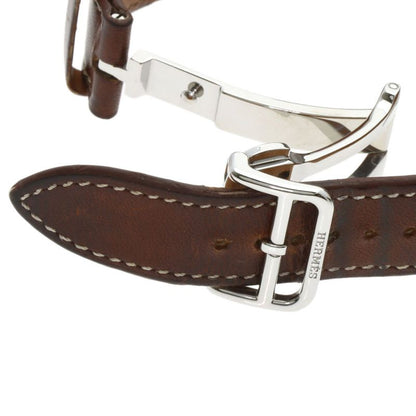 Hermes Hh2810 H Watch SS Leather Men's