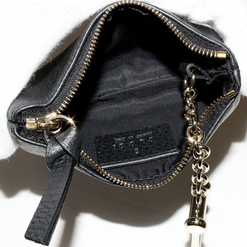 Gucci Coin Case Key Case With Key Ring Calf Black 368879