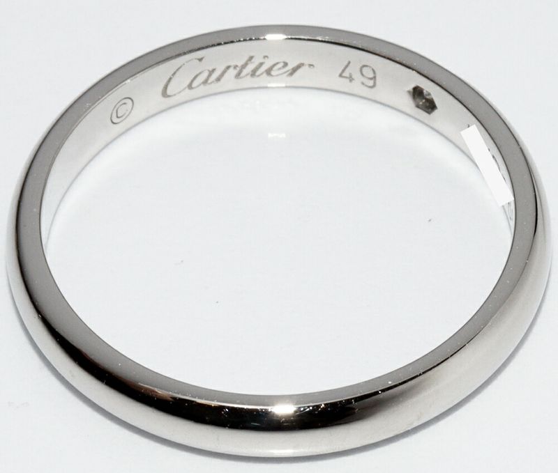 Cartier Ring Pt950 Diamond 1P (001ct) Classic Wedding Ring 1895 Wedding Ring