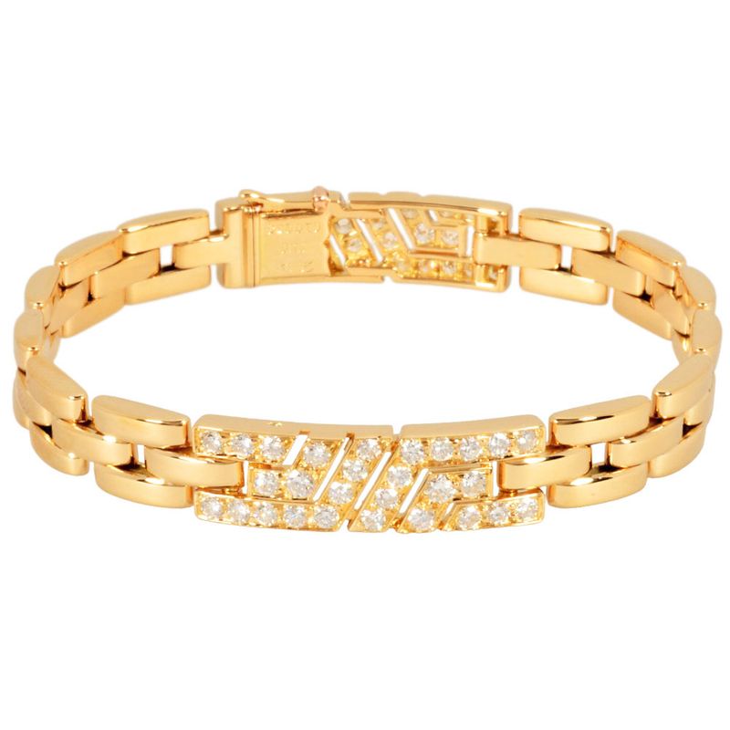 Cartier Maillon Panthère Bracelet 18K Yellow Gold 354g 3 Rows Yellow Gold With
