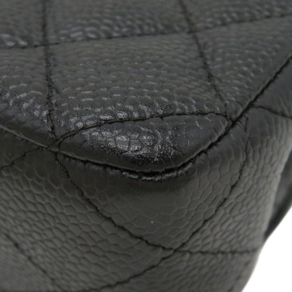 Chanel Shoulder Bag Matelasse 25 Flap Bag Caviar Skin Black Silver Hardware