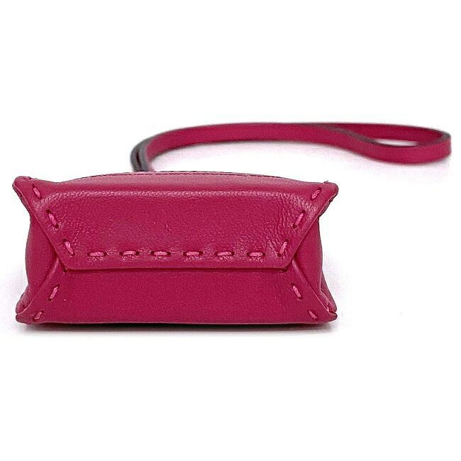 Hermes Charm Sac Orange Pink Rose Mexico Excellent Condition Leather