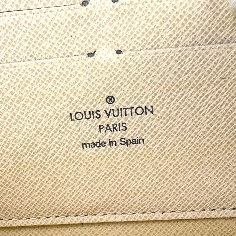 Louis Vuitton Zippy Wallet Damier Azure Damier Azure PVC White Round Zipper