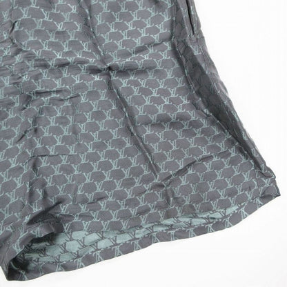 Louis Vuitton 24aw Jacquard Monogram Silk Plend Shorts Grey Size XL Men's