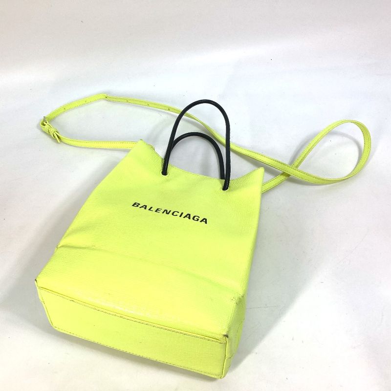 Balenciaga Tote Shopping Tote XS 568817 Leather Yellow