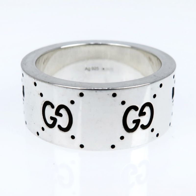 Gucci Adidas Collaboration Ring Engraving Wide Trefoil 17 Ag925 Jewelry