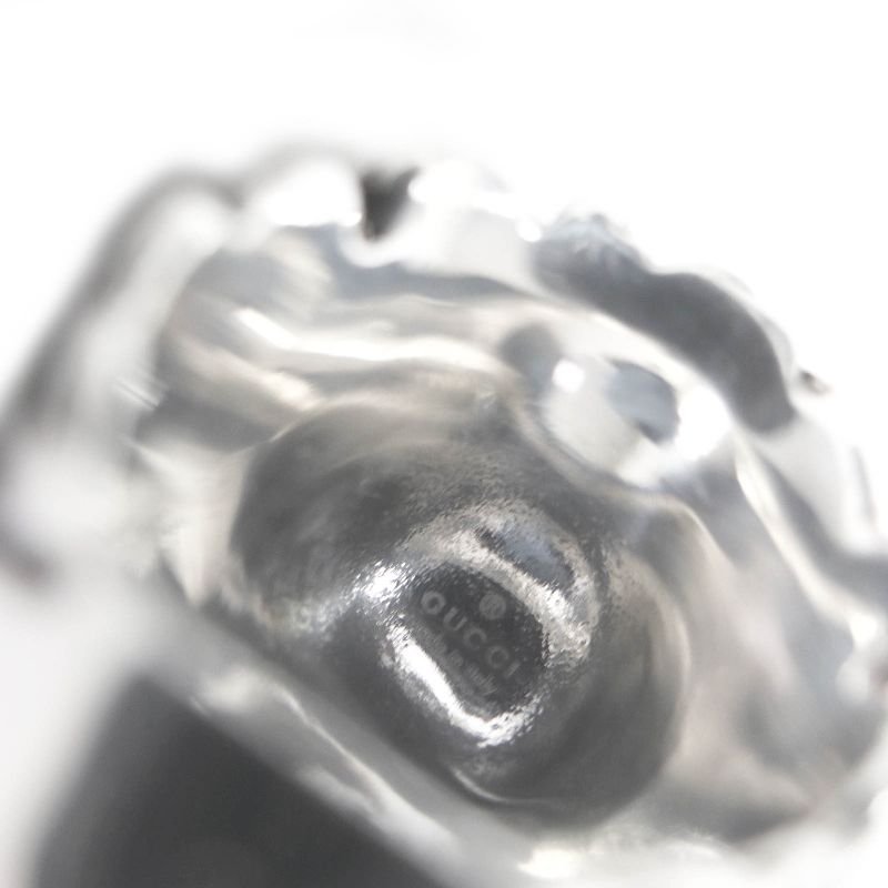 Gucci Lion Head Ring - Ring Accessory - Colored Stone Silver Black 16 With Box