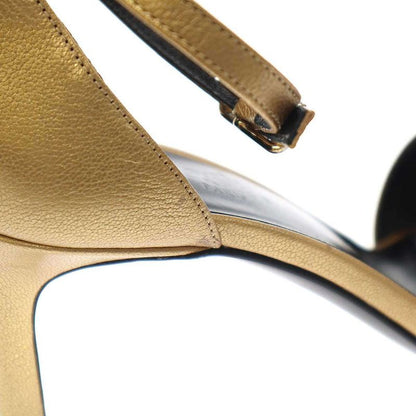 Hermes Joy 70 Joy Ankle Strap Sandals Bl2421207 Gold Tone 36