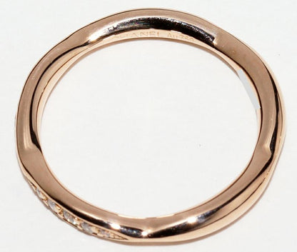 Chanel Ring 18K Pink Gold 10P Diamonds (approx 008ct) Camellia Collection Half
