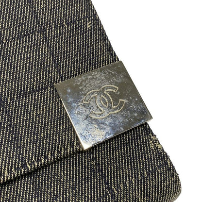 Chanel Shoulder Bag Chocobar Navy Silver Hardware / Chain Shoulder / Flap Bag