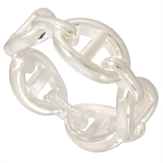 Hermes Chaîne D'ancre Ring #51 Sv925 59g Silver