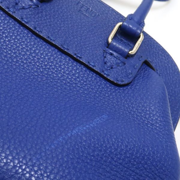 Fendi Selleria 8bn258 Mini Adele 2WAY Bag Leather Blue Fendi