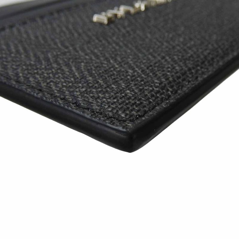 Bulgari Card Case 32584 Weekend PVC Leather Gray Black Men Bvlgari