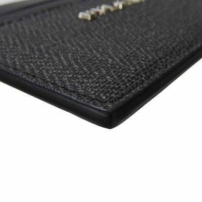 Bulgari Card Case 32584 Weekend PVC Leather Gray Black Men Bvlgari