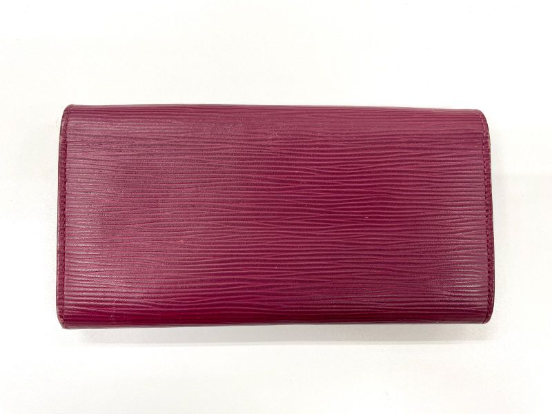 Louis Vuitton Epi Portefeuille Emilie Zipper Long Wallet M60851 Bordeaux Made