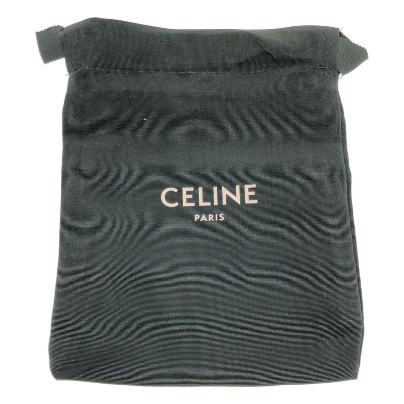 Celine - Leather Logo Small Trifold Compact Wallet Purse - Gray - Women's
