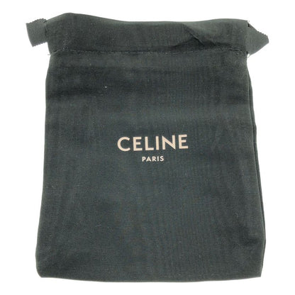 Celine - Leather Logo Small Trifold Compact Wallet Purse - Gray - Women's