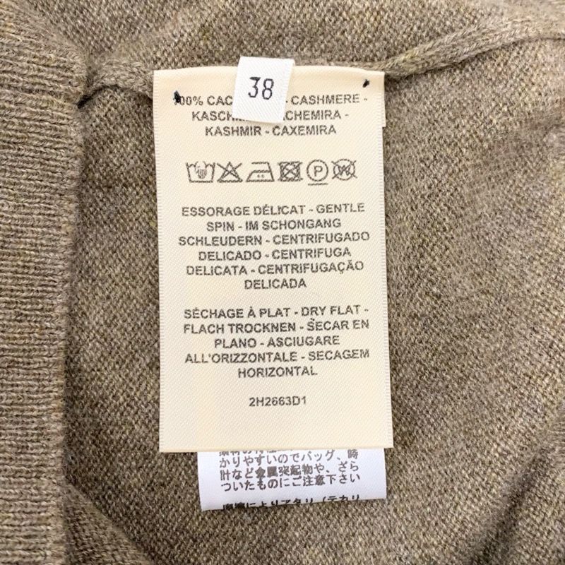 Hermes Top Cashmere Brown H Lift Small Fit Knit