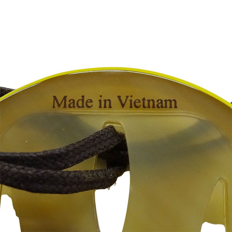 Hermes Necklace Tonkin Buffalo Horn Women's Branded Pendant Lacquer Yellow