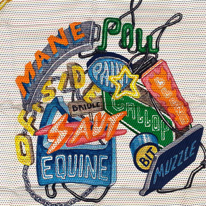 Class Hermes Carre 70 Cheval Oscope NEON Cheval Scope Neon Pointier