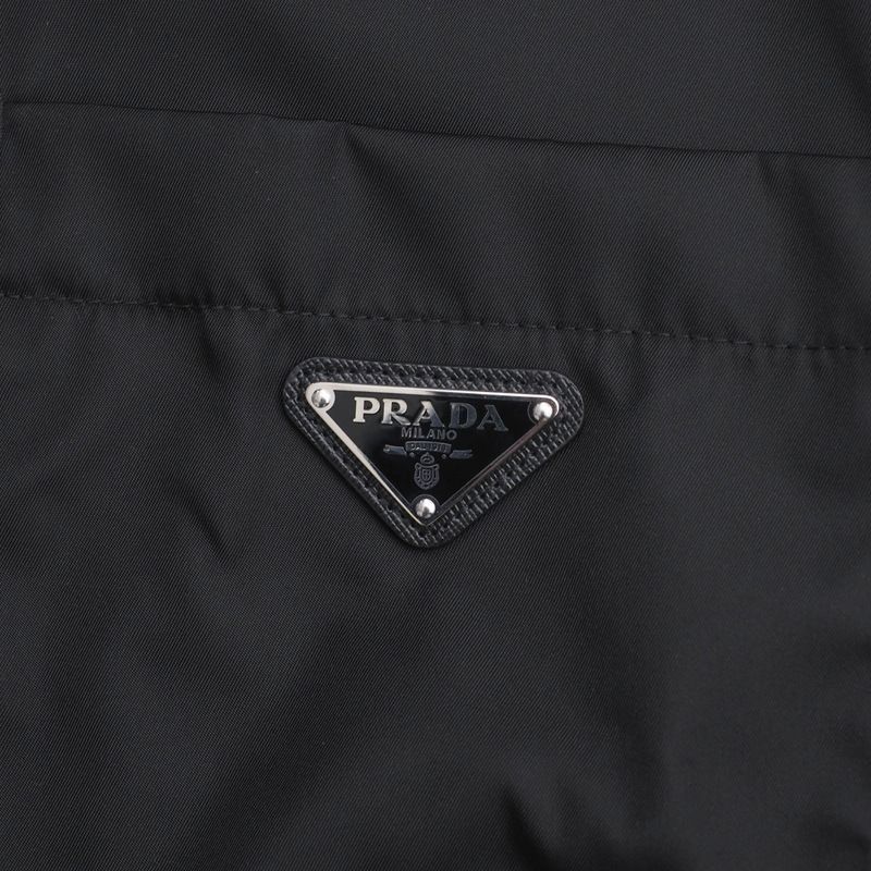 2024Prada Short Sleeve Shirt Size M (180 96A) Re-nylon Triangle Logo Triangle