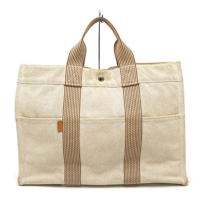 Hermes New Fourre Tout MM Canvas Tote Beige A4 Size
