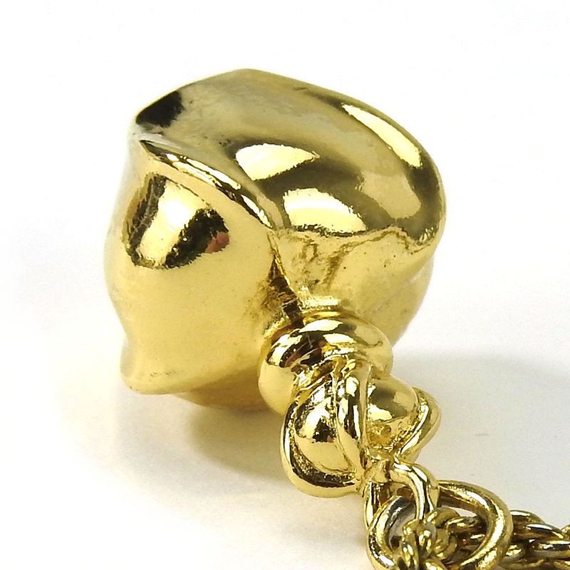 Christian Dior Necklace Metal Gold GP Perfume Bottle Motif Accessories Ladies