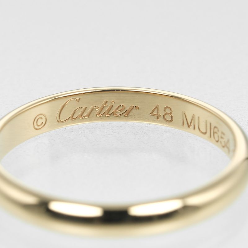 Cartier 1895 Wedding 2.5mm (0.10in) Model 18K Yellow Gold #8 Ladies 2g Ring