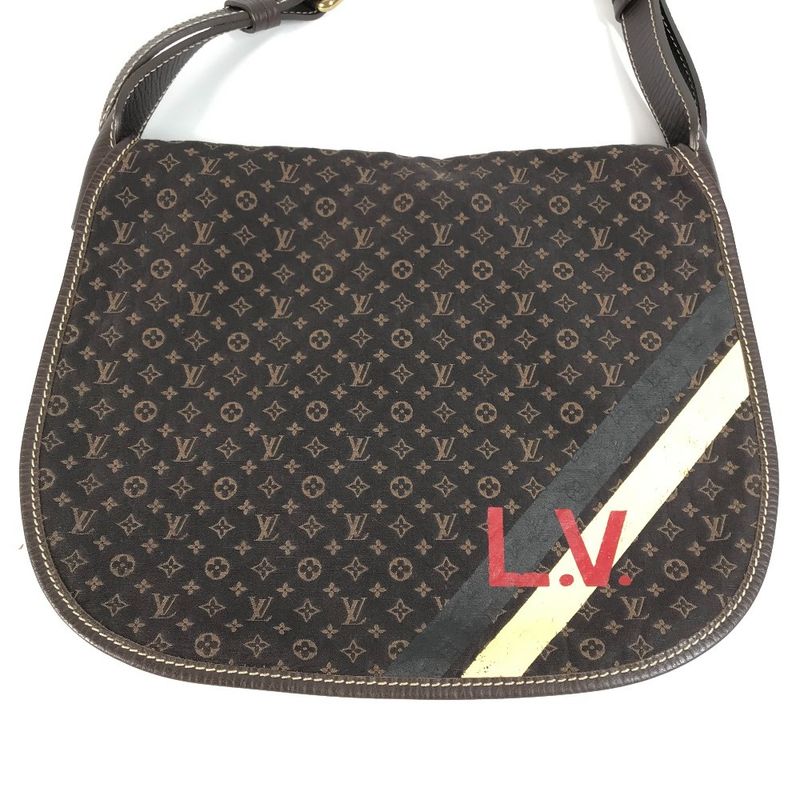 Louis Vuitton Shoulder Bag Aman M40021 Monogram Mini Lin Canvas Brown