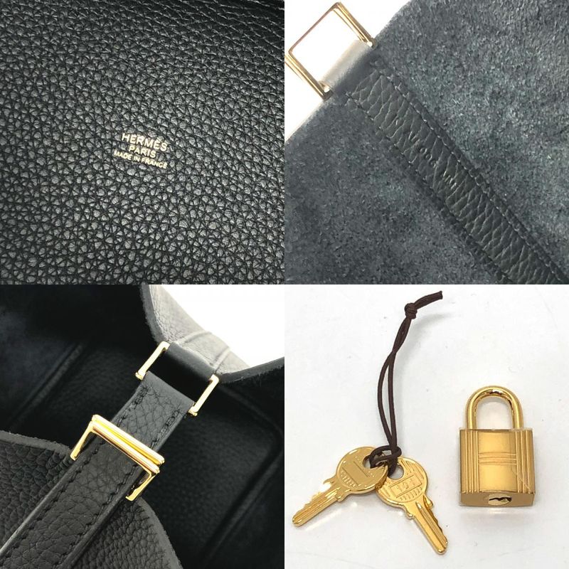 Hermes Handbag Picotin Lock PM Picotin PM Taurillon Cles Mance Gold Hardware