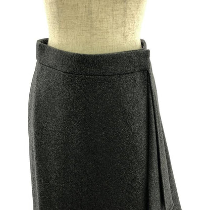 Celine Wool Wrap Skirt - 36 - Grey - Women's