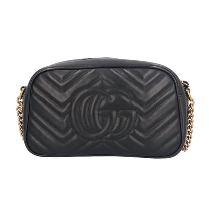 Gucci GG Marmont Shoulder Bag Leather 447632 Black Ladies Gucci  Gucci