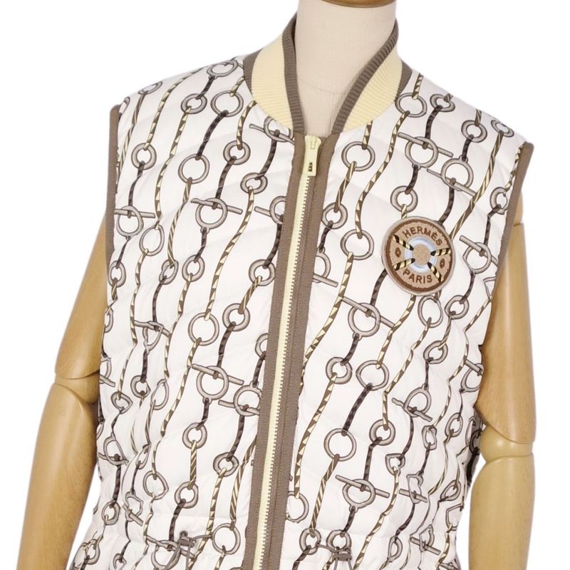 Hermes 23AW Belt Gilet Down Vest Zip Up