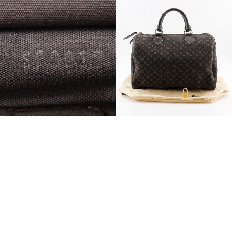 Louis Vuitton Speedy 30 Mini Boston M95224 Monogram Mini Lin Ebene Brown Sp0037