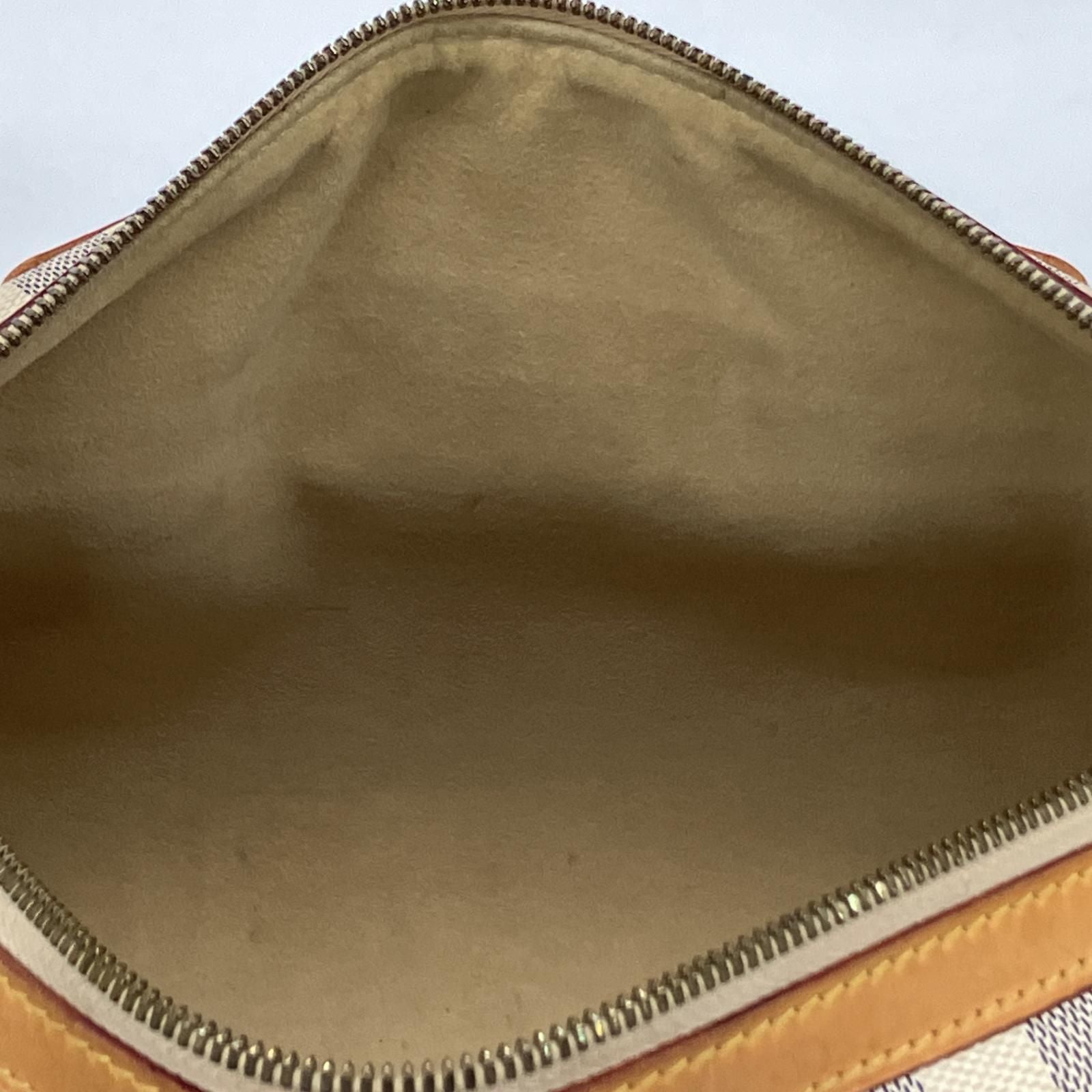 Louis Vuitton Mini Boston Bag Damier Azur Berkeley N52001 Gray X White