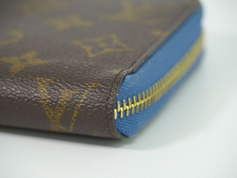 Authentic Louis Vuitton LV Zippy Wallet Monogram Round Zipper Long Wallet Brown