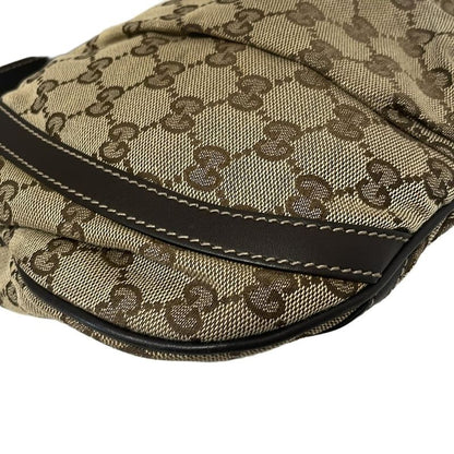 Gucci Shoulder Bag Abby 203257 Beige And Dark Brown Leather