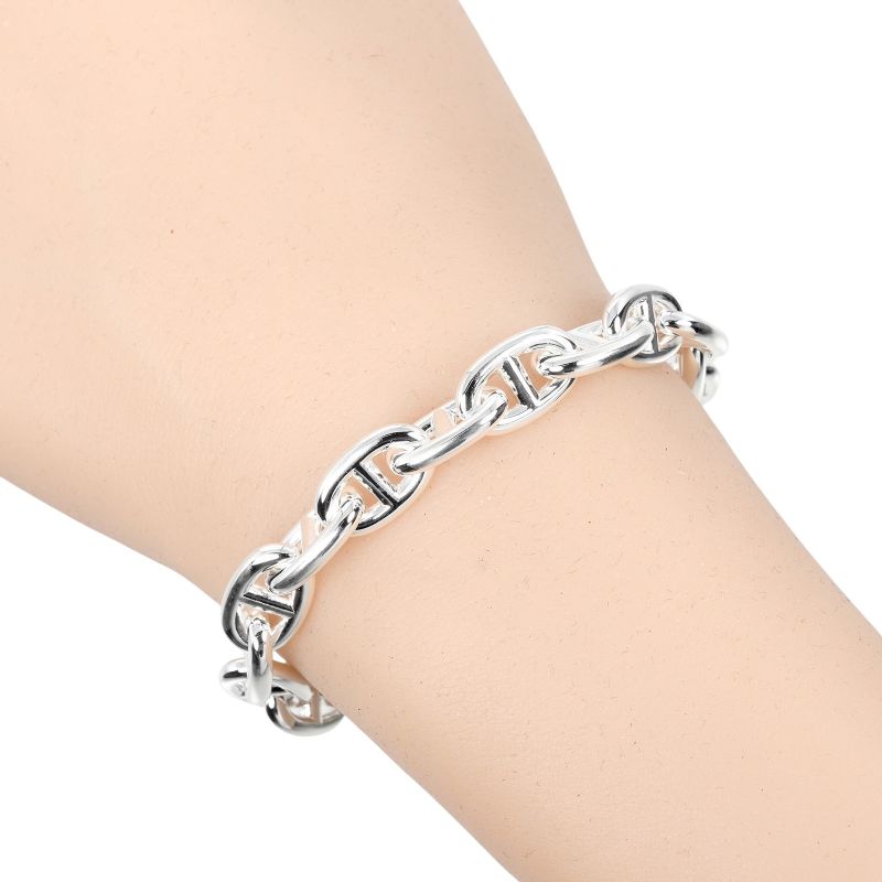 Hermes Chaine D'ancre PM 17 Links Approx 15.5cm (6.10in) Silver 925 Ladies 38g