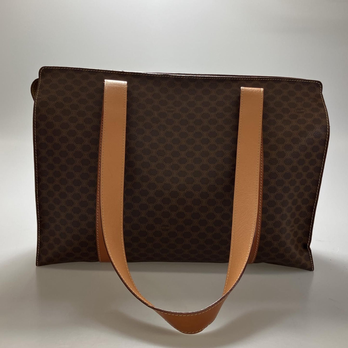 Celine Tote Bag Macadam Pattern Internal Peeling Mc96 Brown