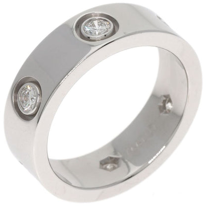 Cartier Love Ring Full Diamond #50 Ring - 18K White Gold Ladies