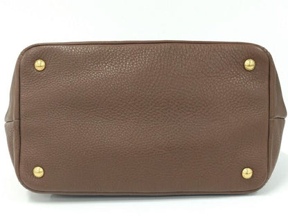 Prada Shoulder Bag Leather Brown Bn2534