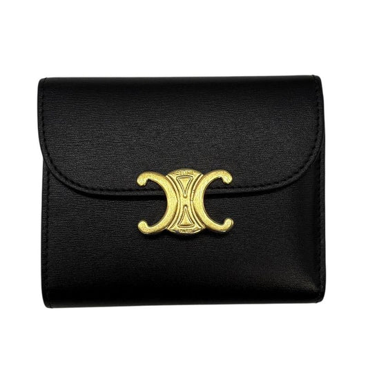2992 Celine Small Flap Wallet Triomphe Shiny Calfskin 10d783dpv.38no Trifold