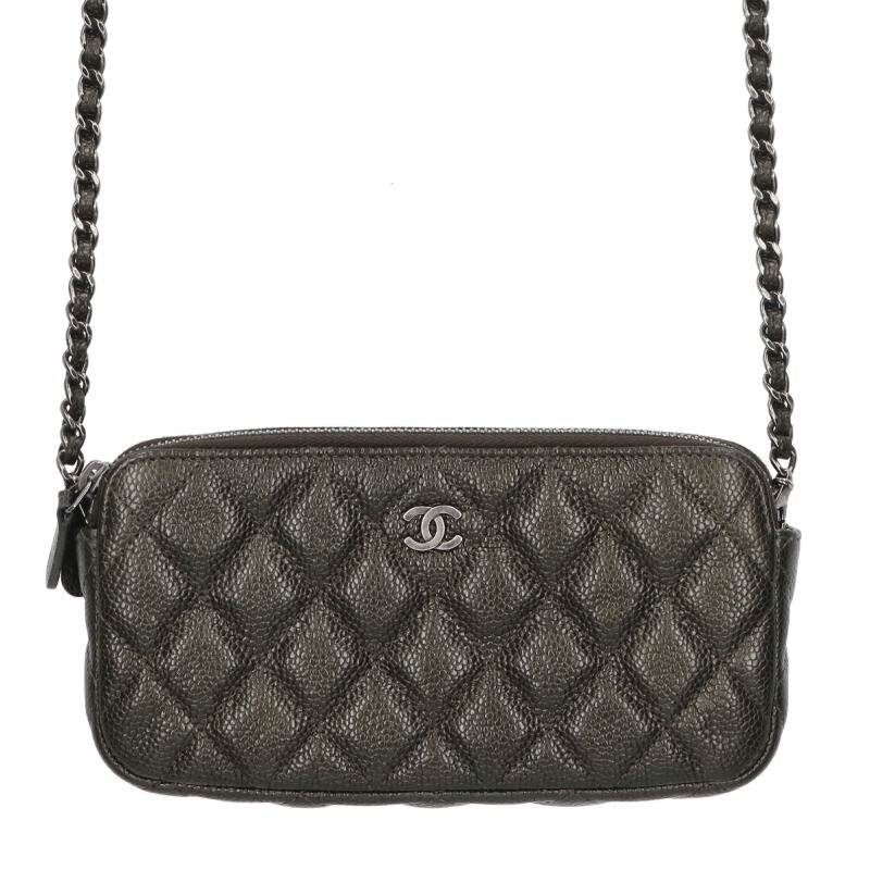 Chanel A82527 Chain Wallet Caviar Skin Chain Shoulder Bag Women