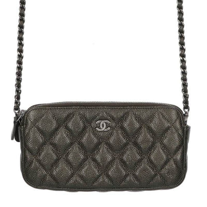 Chanel A82527 Chain Wallet Caviar Skin Chain Shoulder Bag Women