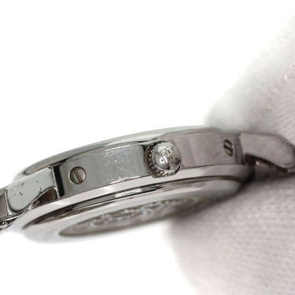 Hermes Cl4230 Clipper Na Cles 12P Diamond Bezel Wristwatch SS Ladies