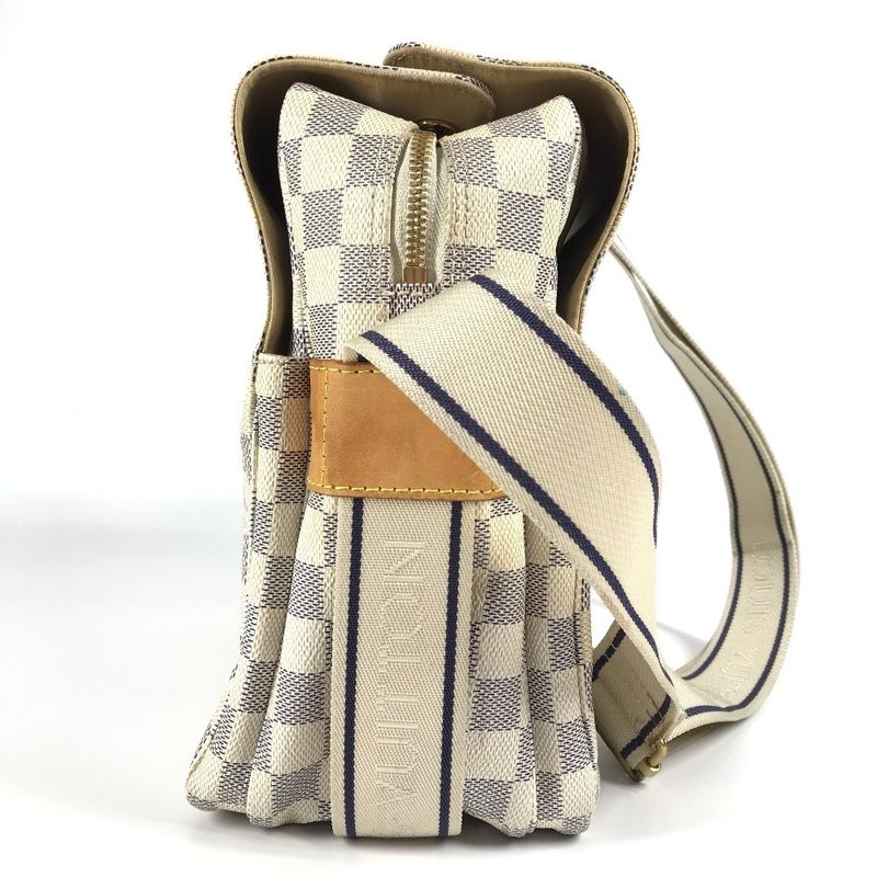 Louis Vuitton Naviglio Shoulder Bag N51189 Damier Azure Canvas White