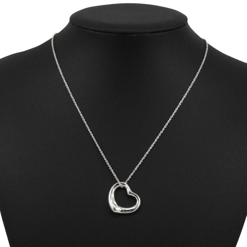 Tiffany & Co Open Heart Elsa Peretti 925 Silver Ladies 5.9g Necklace