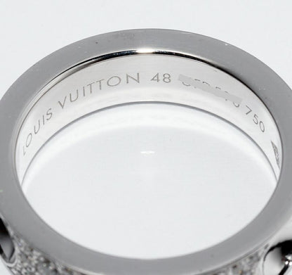Louis Vuitton 18K White Gold Full Pavé Diamond Petite Bague Empreinte Ring