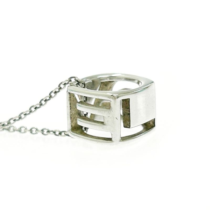 Tiffany & Co Silver Love Square Necklace 2.6g 925 Engraved 457122 Necklace