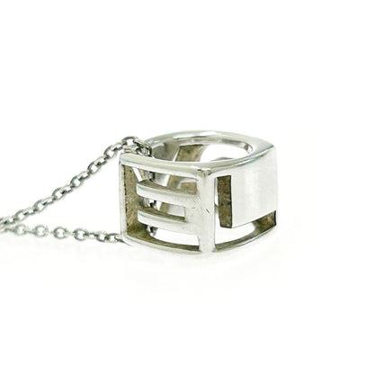 Tiffany & Co Silver Love Square Necklace 2.6g 925 Engraved 457122 Necklace